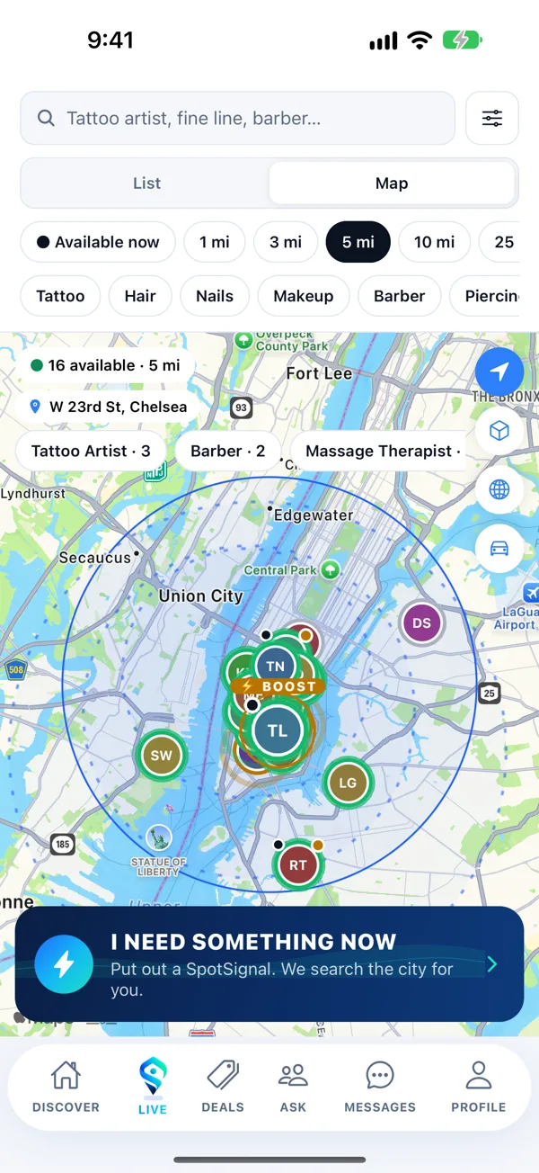 The live map